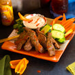 Load image into Gallery viewer, 100% grass-fed and field harvested bison steak strips prepared as chislic