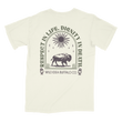 Load image into Gallery viewer, beige t-shirt reading "respect in life, dignity in death"