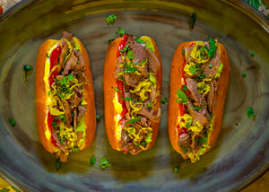 Bison Tongue Sandwiches with Toppings