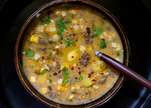 Bison Chorizo & Corn Chowder