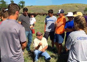 Dan O'Brien Talks to University students on the Cheyenne River Buffalo Ranch