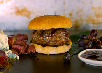 Buffalo, Blue, Bacon Burgers