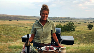 Cooking with Jill O'Brien - How to Gas Grill a Buffalo Steak