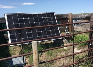 Solar panel on 100% grass-fed buffalo ranch