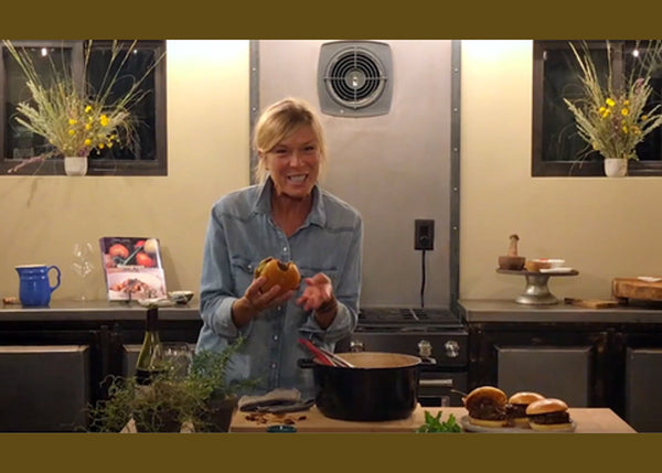 Jill O'Brien makes pulled bison bbq sandwiches