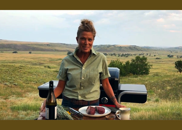 Jill O'Brien shows how to gas grill a bison steak