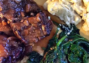 Bison Short Ribs Cooked with Brocolli & Potatoes