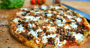 Buffalo Italian Sausage & Mushroom Pizza