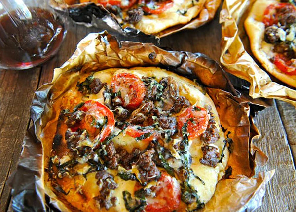 Bison Italian Sausage Piadina Pizza