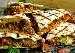 Grilled Bison Chorizo Sausage Quesadilla