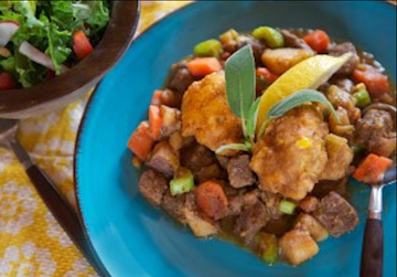 Navajo Bison and Corn Dumpling Stew