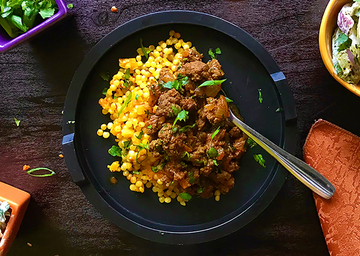 North African Meat Sauce with Saffron Couscous