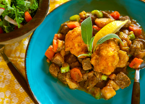 Navajo Bison Stew with Corn Dumplings