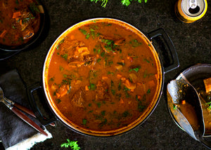 Bison short Rib, Fennel & Squash Stew in a bowl