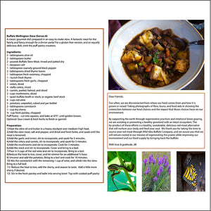 Recipe and Photograph of Buffalo Stew with other photographs of flora and fauna