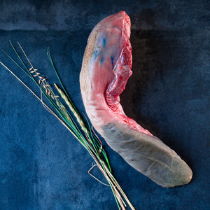 100% grass-fed and field harvested raw bison tongue