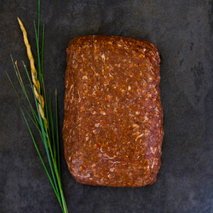 100% grass-fed and field harvested bison italian sausage 