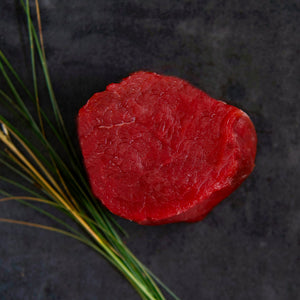 100% grass-fed and field harvested raw bison tenderloin filet